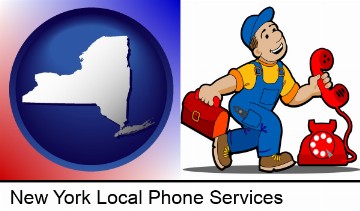 a telephone repairman in New York, NY