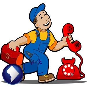 a telephone repairman - with Washington, DC icon